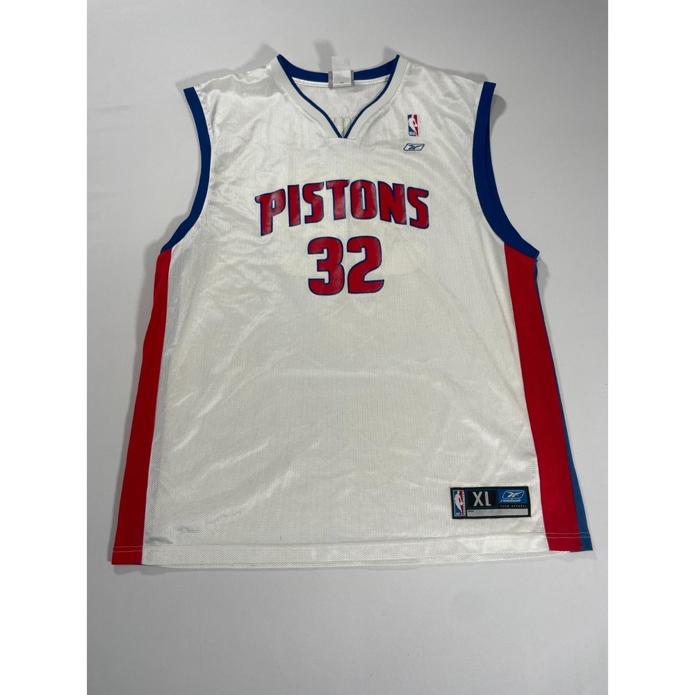 Detroit Pistons Richard Rip Hamilton Jersey Reebok White Sz XL NBA #32 Basketbal